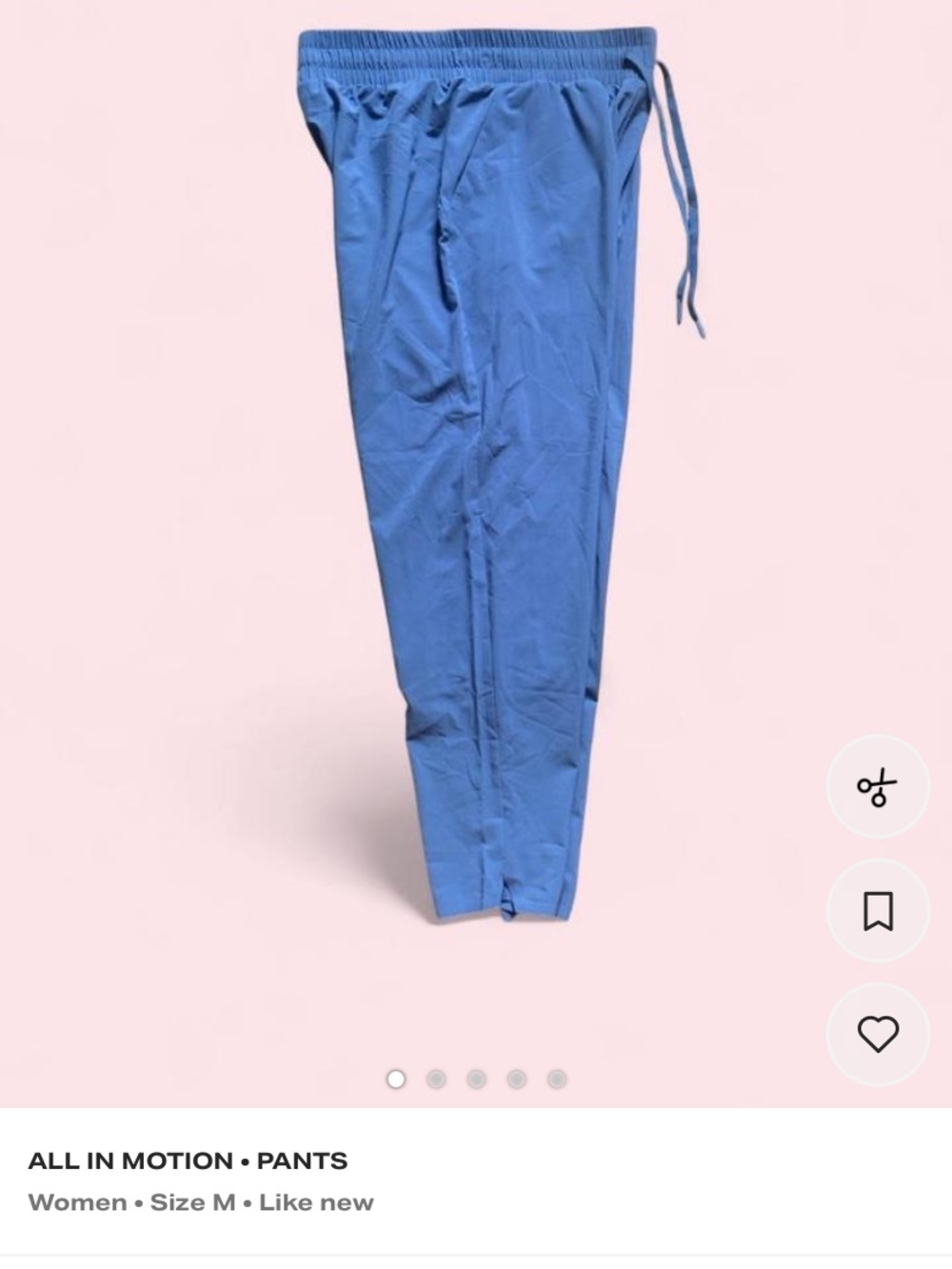 all in motion Blue Drawstring Track Joggers
